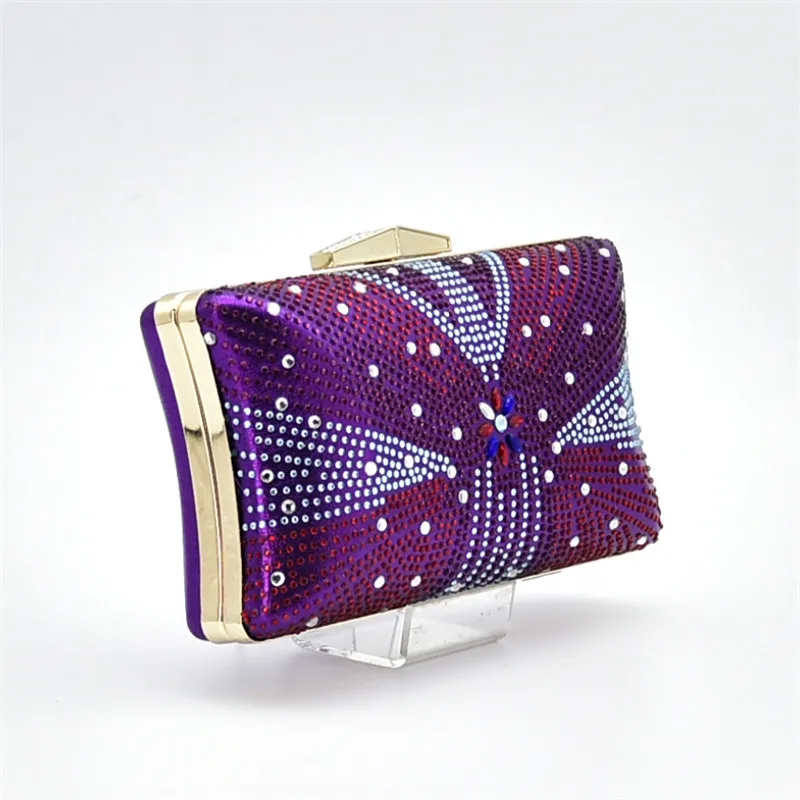 Strass pourpre Italie Avec jaune En Chaussures Noir Ensemble rouge Femmes Italiennes Parti Et Sac bleu Dames Nigérien Décoré R0HZgww
