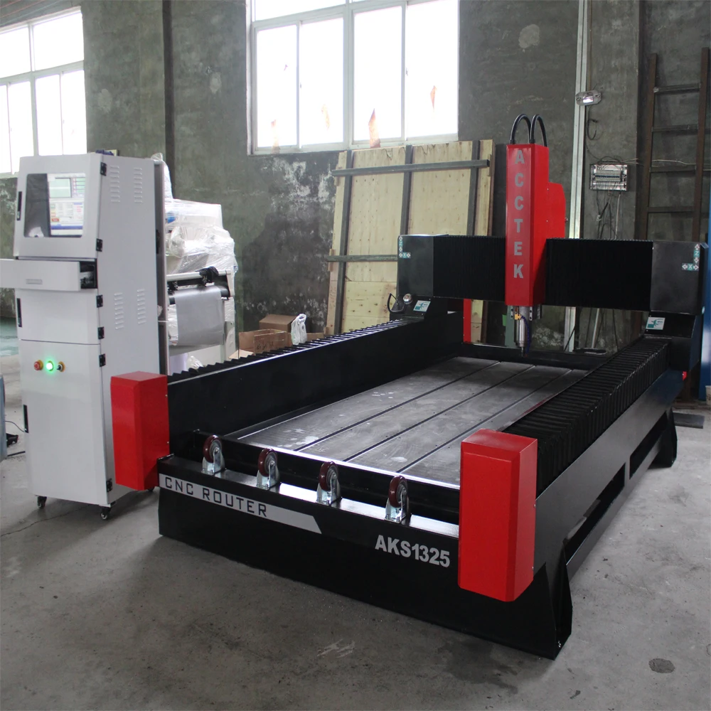 

AKS1325 5.5kw great power 3d cnc stone sculpture machine/4 axis stone cnc router