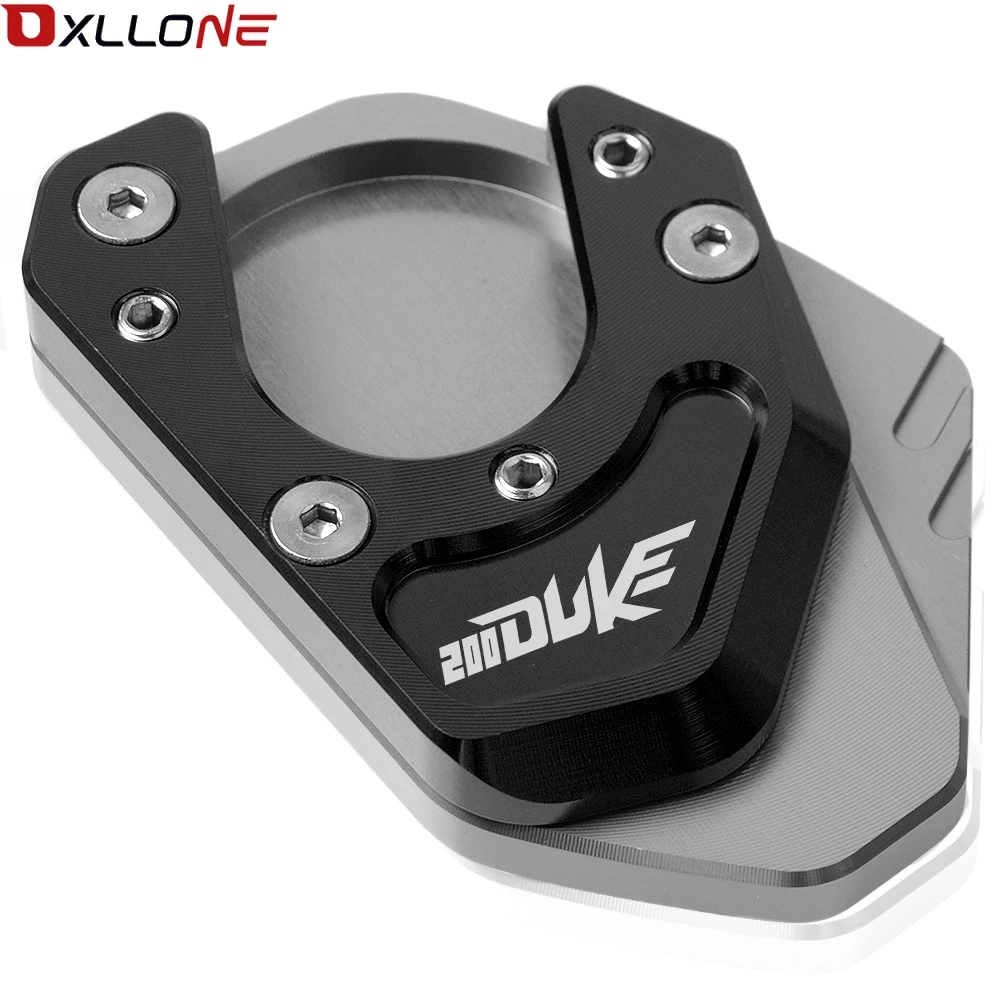 GY and BK 200DUKE Аксессуары для мотоциклов с ЧПУ алюминиевая мотоциклетная боковая подставка для увеличения пластины боковая подставка для KTM 200 Duke 2012 - Цвет: GY and BK 200DUKE