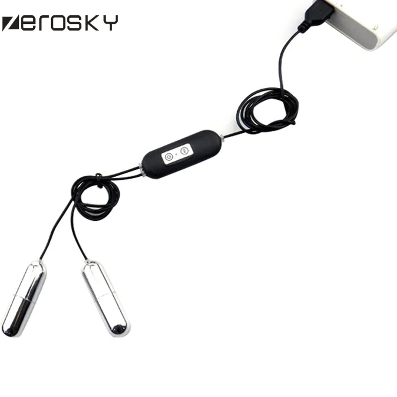 Двойной вибратор USB Egg Vibe пуля Анальная пробка Анальный и Стимулятор клитора для