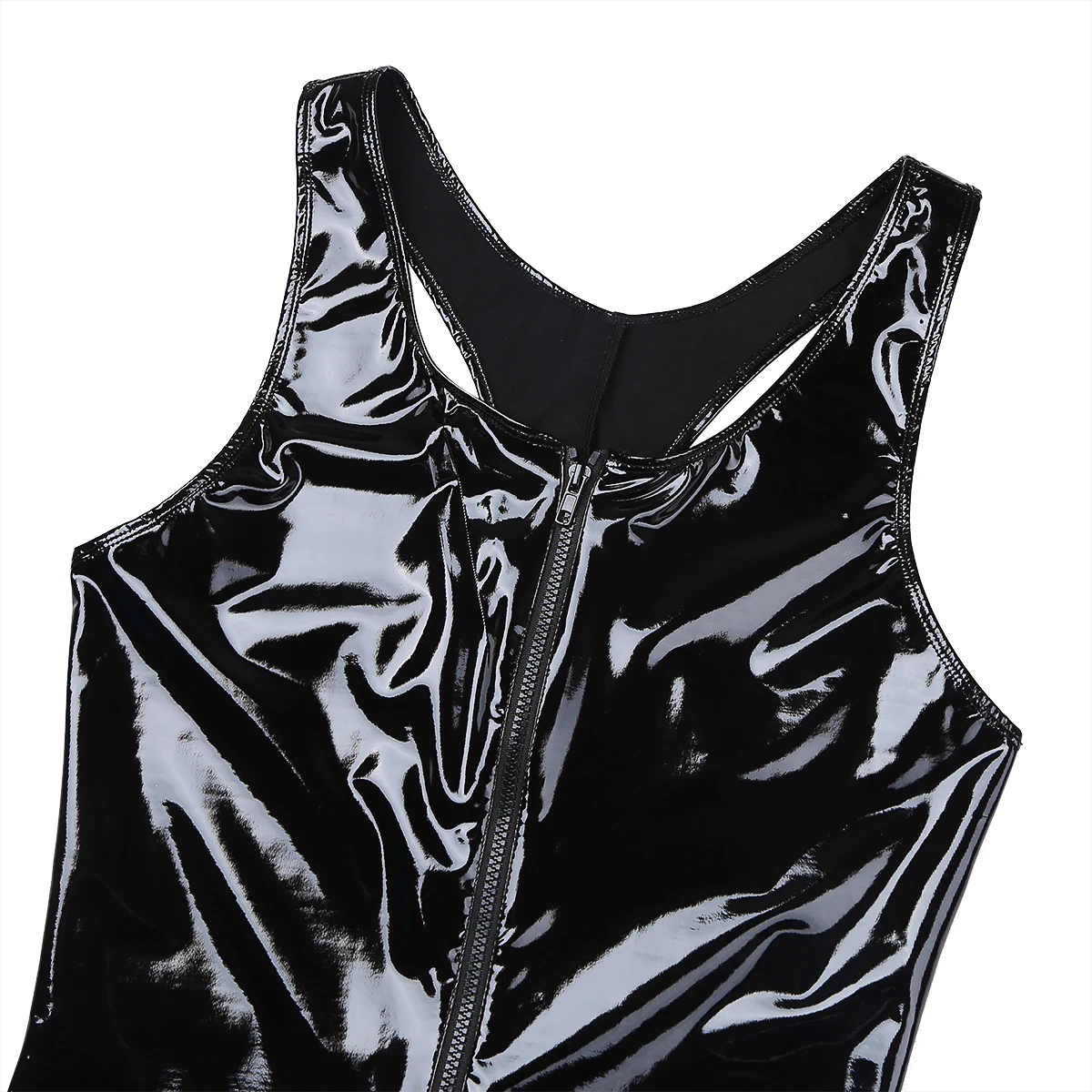 Mens Lingerie Latex Teddies Catsuit Gay Patent Leather Sexy Bodysuit Wetlook with Zipper Sissy Crotchless Cut Out Body Stocking,men bodysuit jumpsuit,men lingerie underwear
