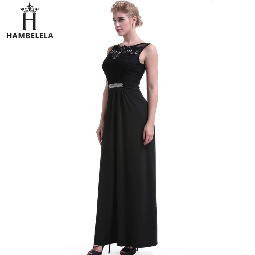 HAMBELELA Women's Elegant Floral Lace Dress Floor-Length Pleated Vestidos De Festa Maxi Empire Long Evening Party Formal Dress (6)