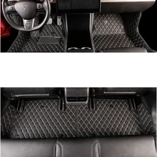 Lsrtw2017 волокна кожаные автомобильные коврики для tesla модель 3 Тесла модель 3 коврики