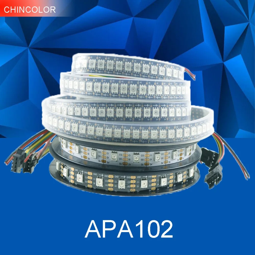 TOPXCDZ APA102 LED Pixel Strip - 5m, 30/60 LEDs/m, DC5V, IP30/IP65/IP67