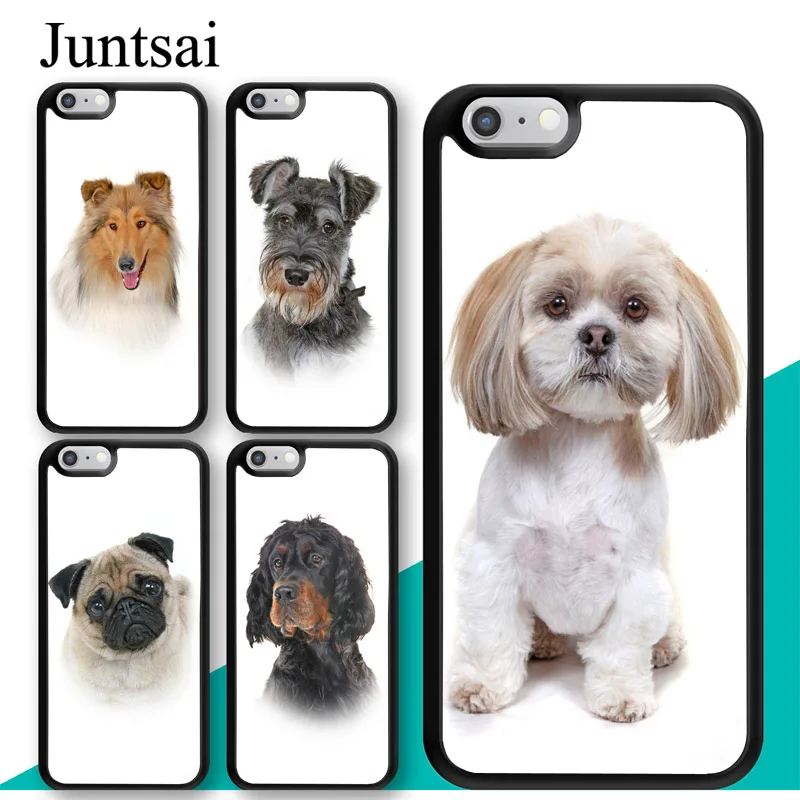 

Juntsai Lhasa Apso Rough Collie Pug Dog TPU Phone Case For iphone 11 Pro MAX XR XS MAX X 6 6S 7 8 Plus 5 5S Cover Coque