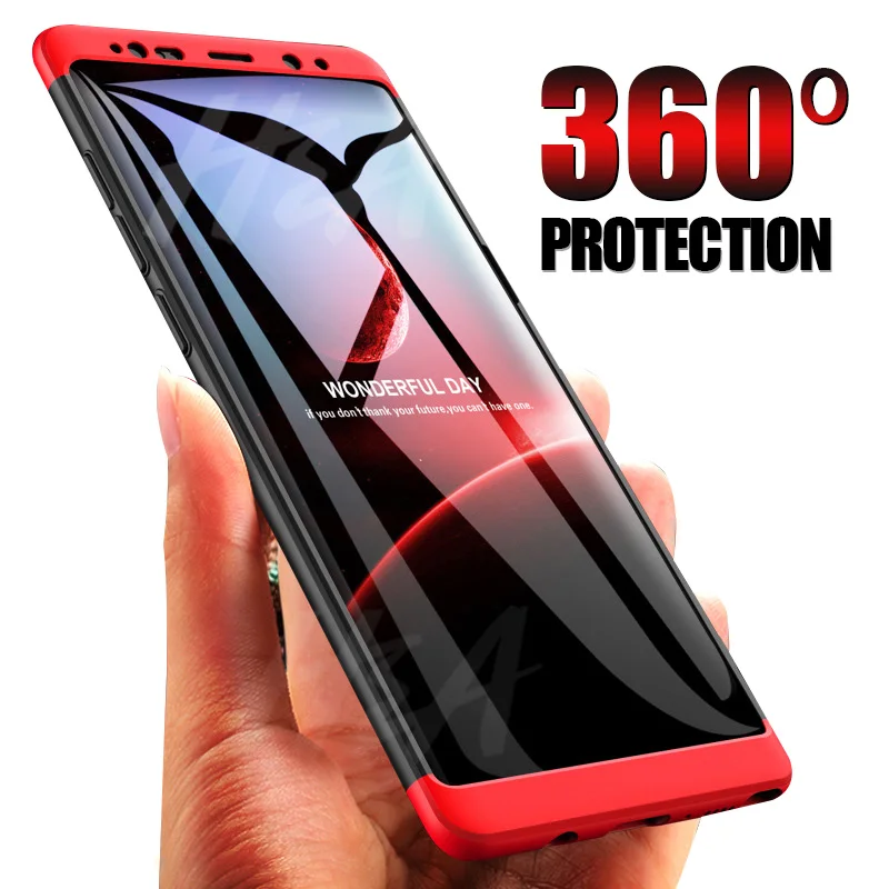 

H&A 360 Full Coverage Phone Case For Samsung Galaxy S9 S8 Plus S6 S7 Edge PC Shockproof Cover For Samsung S9 Plus Note 8 Cases