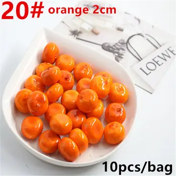 

10 pcs / lot simulation model of mini fruit decorative vegetables artificial fruit compote Simulation orange About 2.5 cm