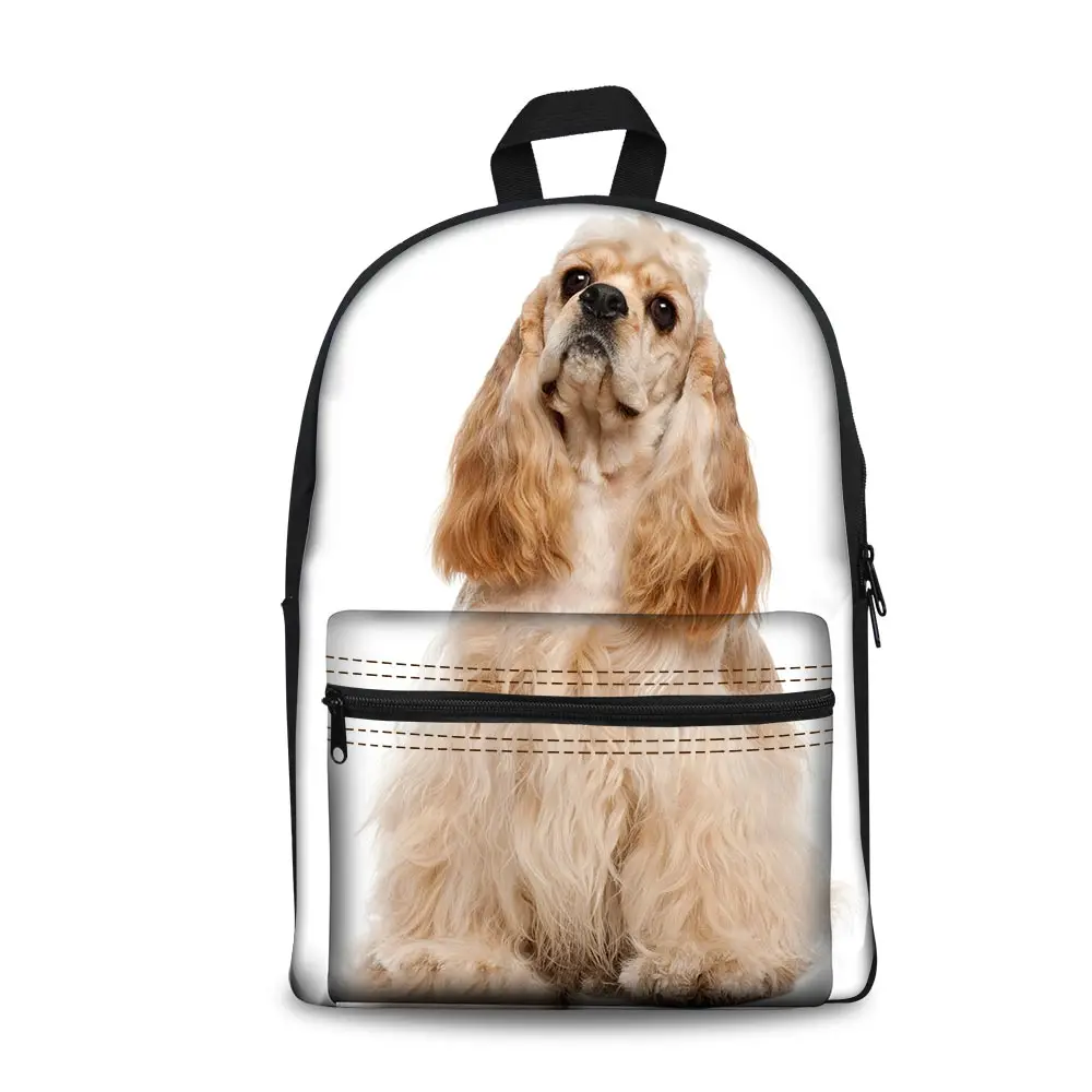 Модный рюкзак для мальчиков и девочек, американский водный спаниель, собака, любовник, холщовая школьная сумка для подростков, милый