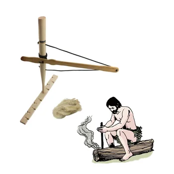 

Bow Drill Kit Fire Starter Primitive Wood Survival Practice Friction Fire Tool Scout Outdoor Activity Kits Camping Tool