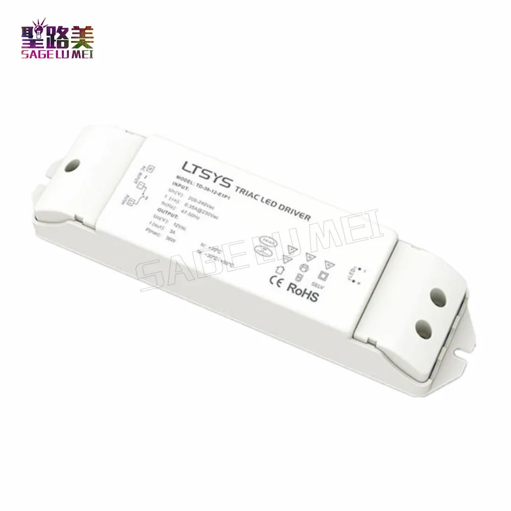 

TD-36-12-E1P1 200V - 240V AC input ,36W 12V 3A DC output , constant voltage CV Triac LED Driver Dimmable Dimmer Free shipping