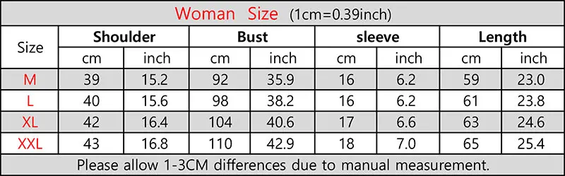 women size