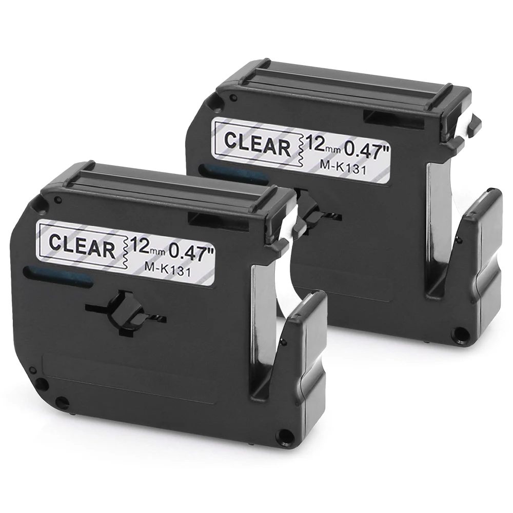 2 Pcs/lot 12 Mm * 8 M M-K131 Kompatibel untuk Saudara M Tape Label Cartridge M-K131 MK131 M131 untuk Brother P Touch Printer PT100 PT65