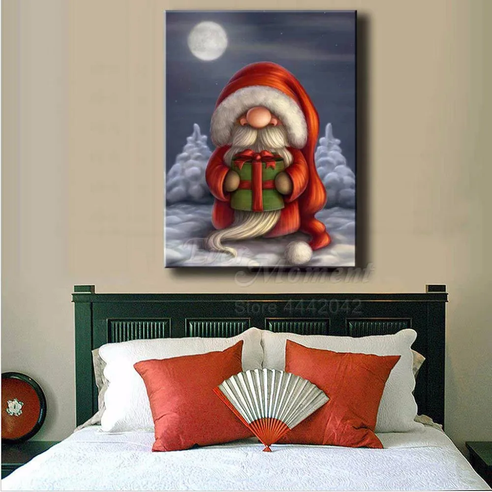 Ever Moment 5D DIY бриллиантовый рисунок Рождество Санта Клаус Луна полный квадрат дрель Стразы Алмазная вышивка мозаика S2F484