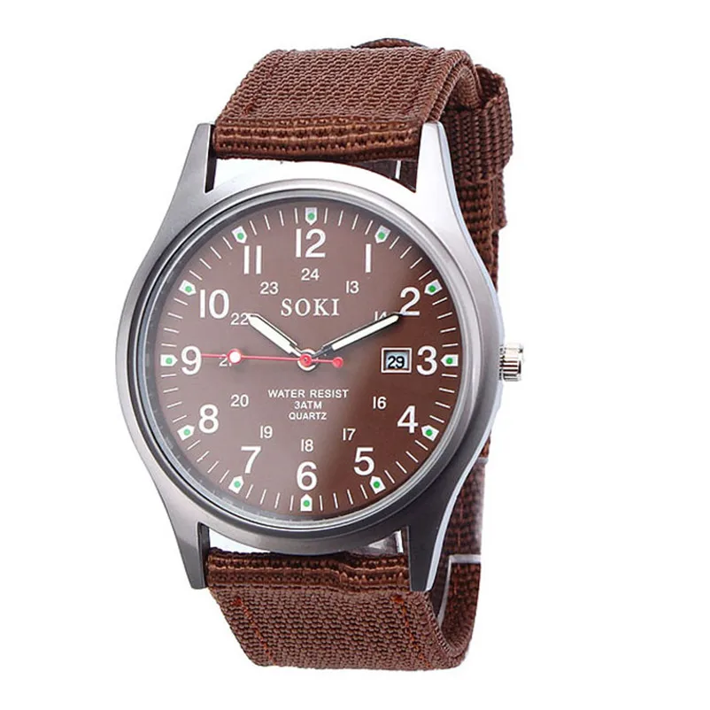 Модные Военные классические мужские часы, кварцевые аналоговые брезентовые повседневные спортивные часы, мужские часы, лучший бренд, роскошные новые