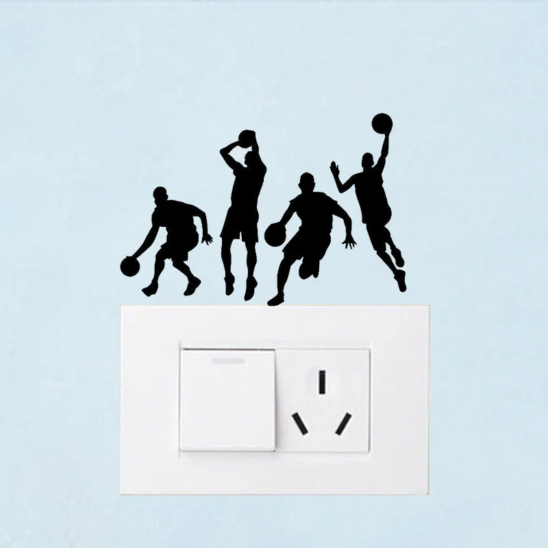 Виниловая наклейка на стену в виде баскетбольного игрока|wall sticker|wall stickers bedroomstickers