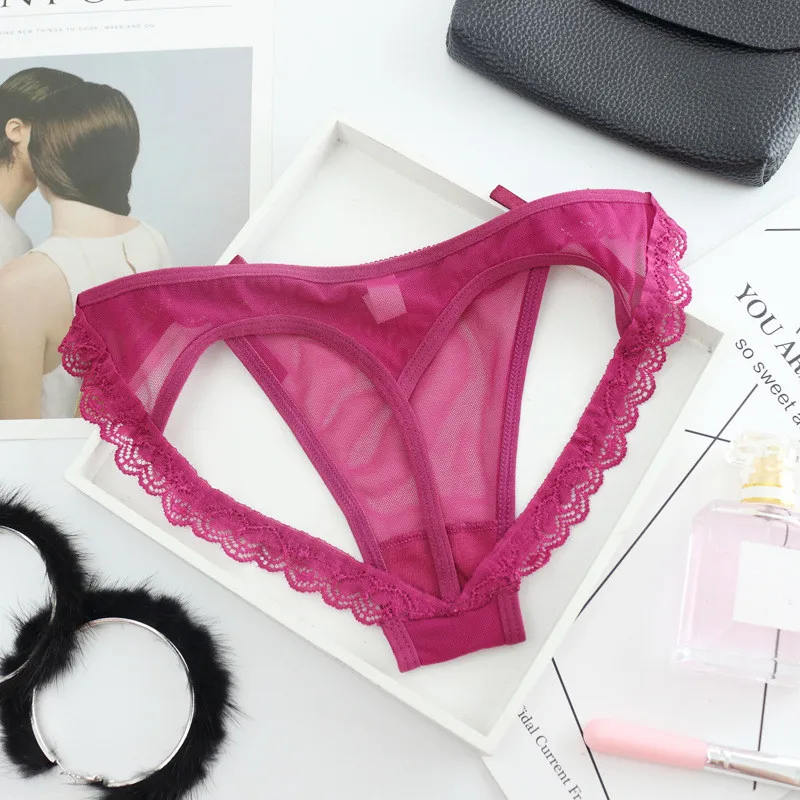 New Lace Sexy Panties Women Underwear Transparent Heart shaped Sexy