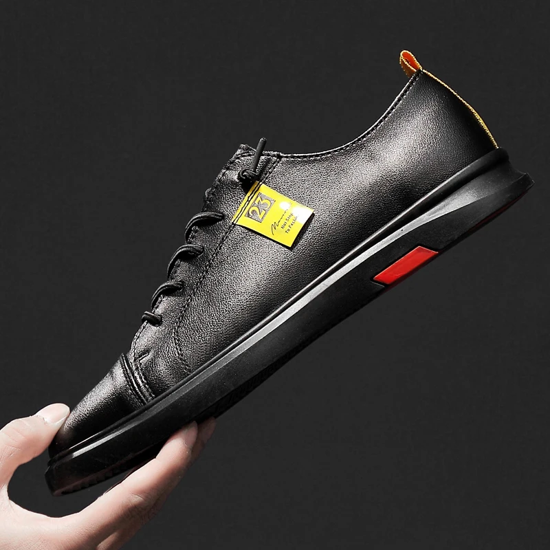 

Luxury Brand Men's genuine Leather Shoes Spring Autumn Shoes Oxfords Fashion Casual Dress Shoes Man Business Lace-up men shoes 4