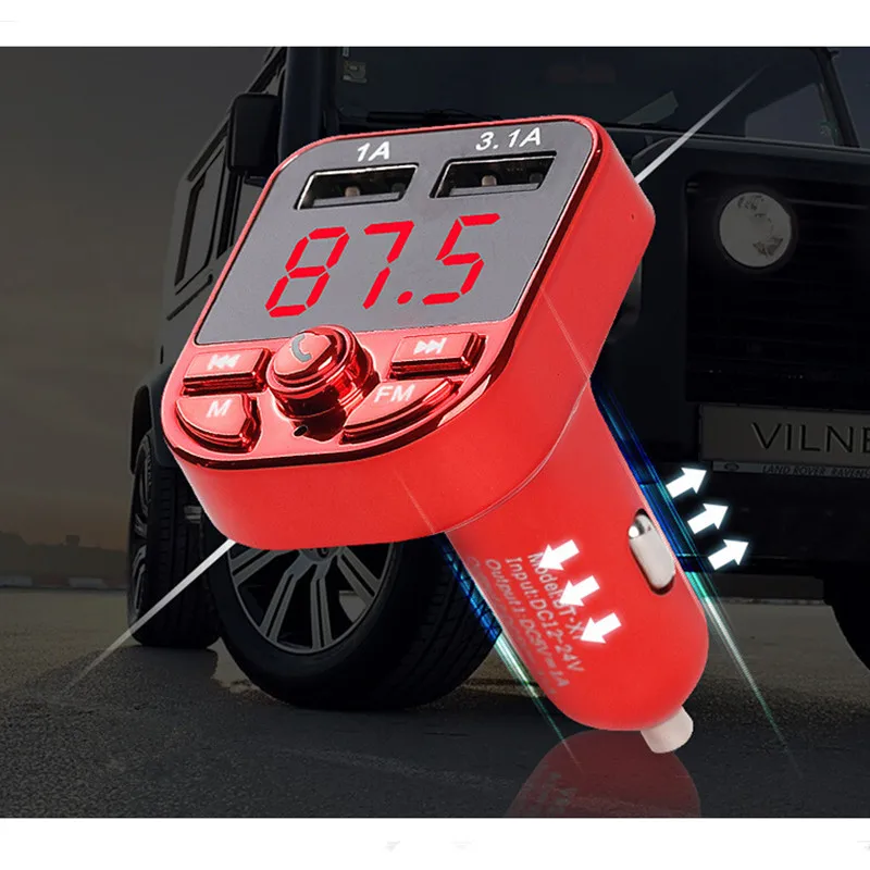 

Car MP3 Player USB Bluetooth Handsfree Kit TF Music FM Transmission Cigarette Lighter Charge Adapter Auto Electronic Accessories
