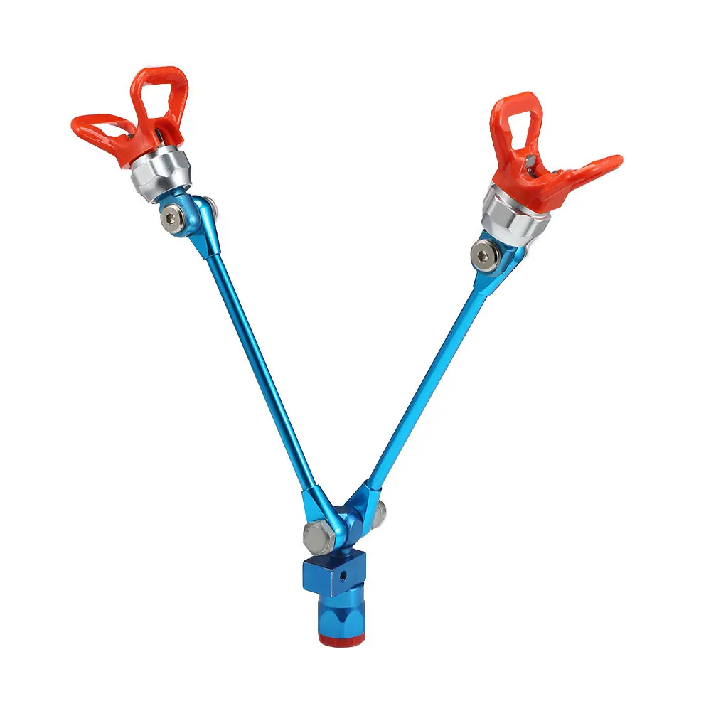 

Professional New Airless Paint Spray Gun Extension Pole Spare Parts Double Nozzle Guard Powerful Painting Tool