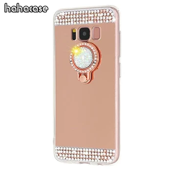 

500pcs Bling Diamond Soft TPU Case For Samsung Galaxy S10 E S9 S8 Plus Note 10 10+ 9 8 A50 A30 M20 M10 Ring Holder Stand Cover