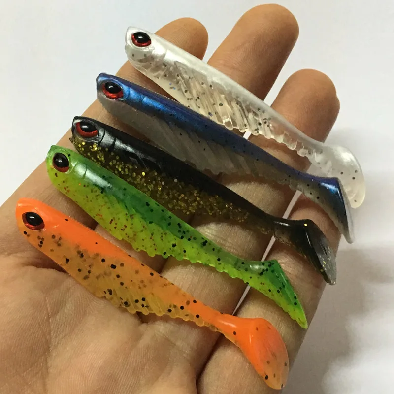 

5pcs/lot New Lively Worm Soft Lures 6cm/7cm/9cm Artificial Fishing Baits Wobbler Carp Fishing Tackle Shad silicone