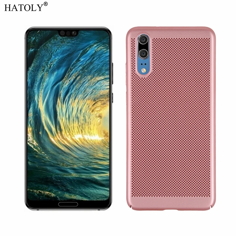 HATOLY дышащий чехол для huawei P20 отвода тепла случаях холодный матовый Пластик