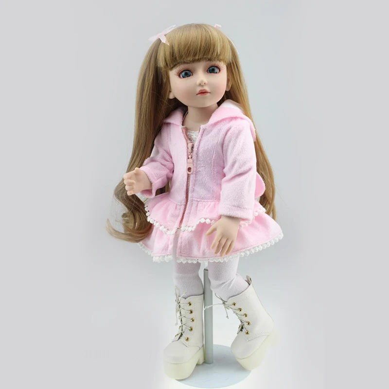 

Nicery 16inch 40cm Bjd Ball Joint Doll Girl Doll Full High Vinyl Christmas Toy Gift for Children Pink Coat White Shoes