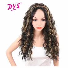 Deyngs длинный надувной кудрявый синтетический женский парик натуральный черный микс блонд цвет прическа термостойкая прическа для черных женщин