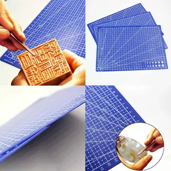 

1 Pcs PVC Rectangle Grid Lines Cutting Mat Tool Plastic Craft Diy Tools 30*22cm