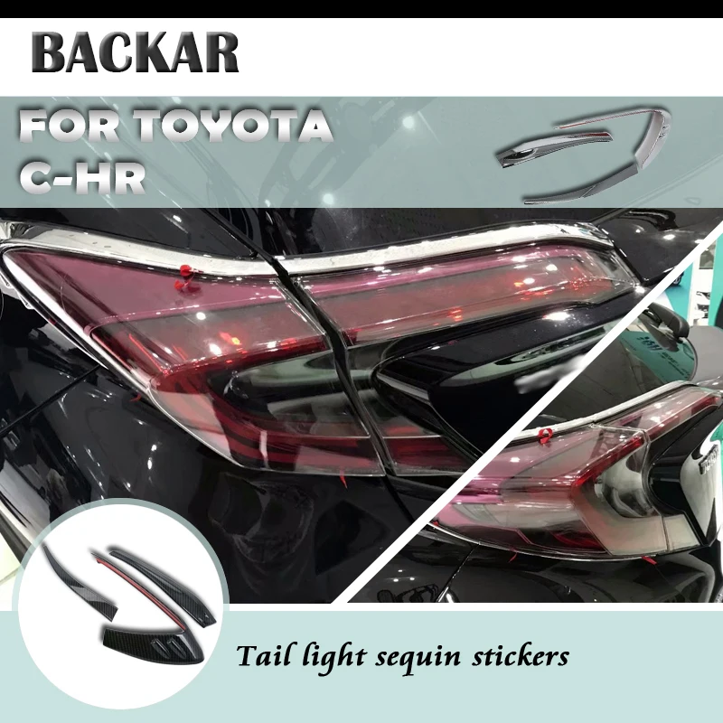 

Backar ABS автомобилей Стайлинг сзади хвост лампа брови декоративная отделка свет рамки для Toyota CHR C-HR 2018 2017 2016 интимные аксессуары