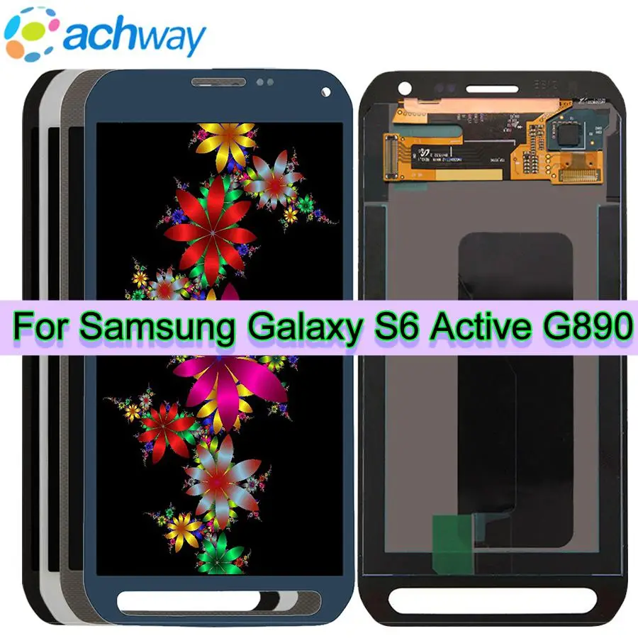Дисплей 100% для SAMSUNG GALAXY S6 Active ЖК-дисплей G890 с сенсорным экраном и дигитайзером в