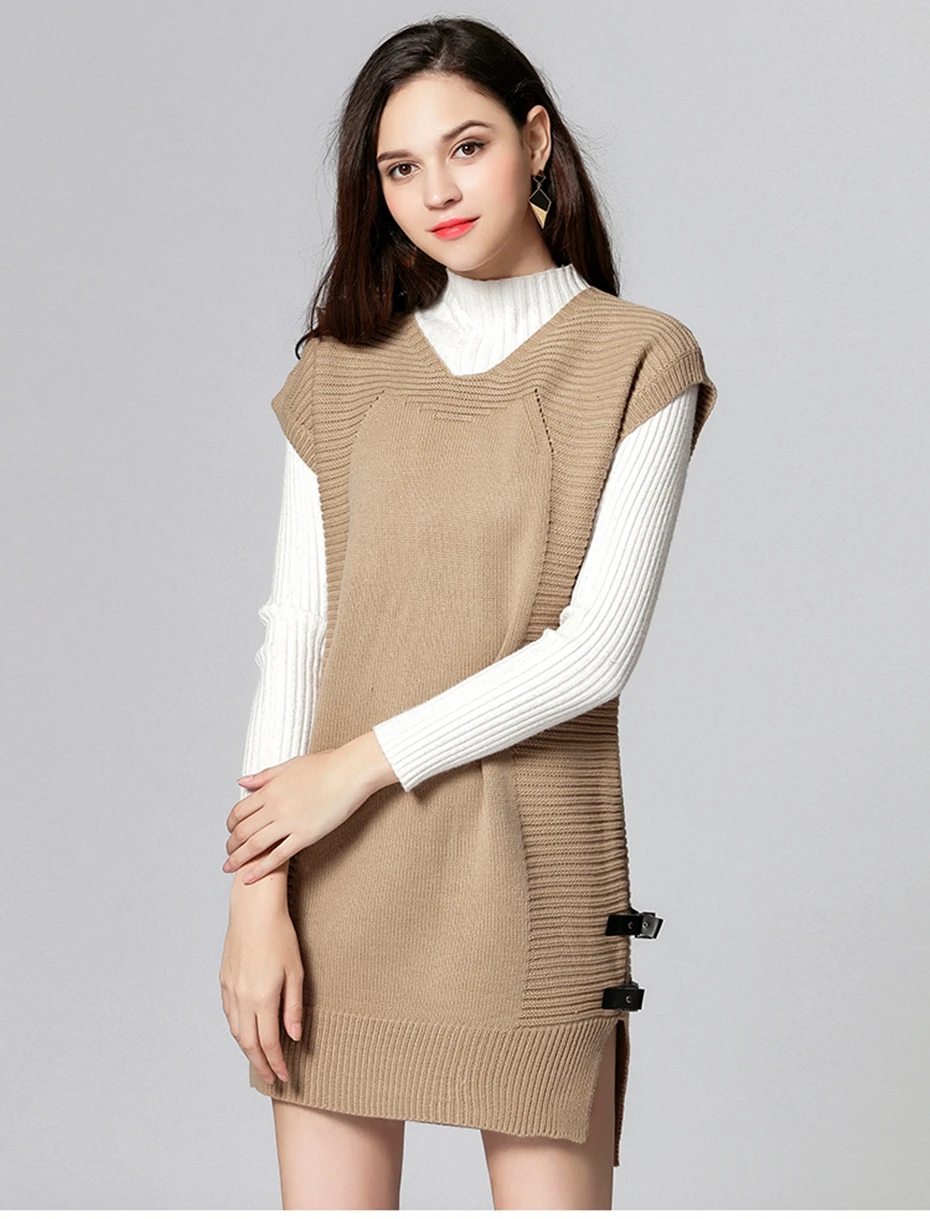 TAOYIZHUAI Новое поступление Зимний повседневный черный плотный свитер шерсть плюс размер эластичный короткий рукав большой свитер женский 12005