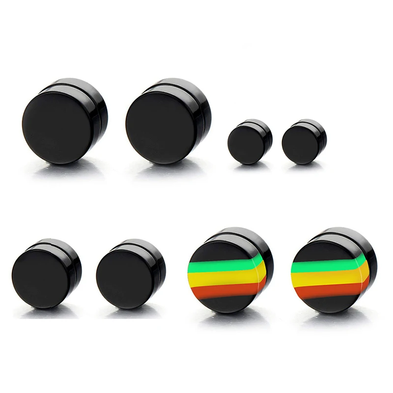 1 пара панк мужчин женщин сильные магнитные серьги без пирсинга простые акриловые круглые серьги подарок ювелирные изделия dg88