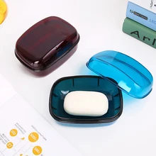 Простая двойная увеличивающая рост мыльница для дома, кухни, ванной комнаты, сливная мыльница, портативная дорожная мыльница с крышкой, бытовые принадлежности