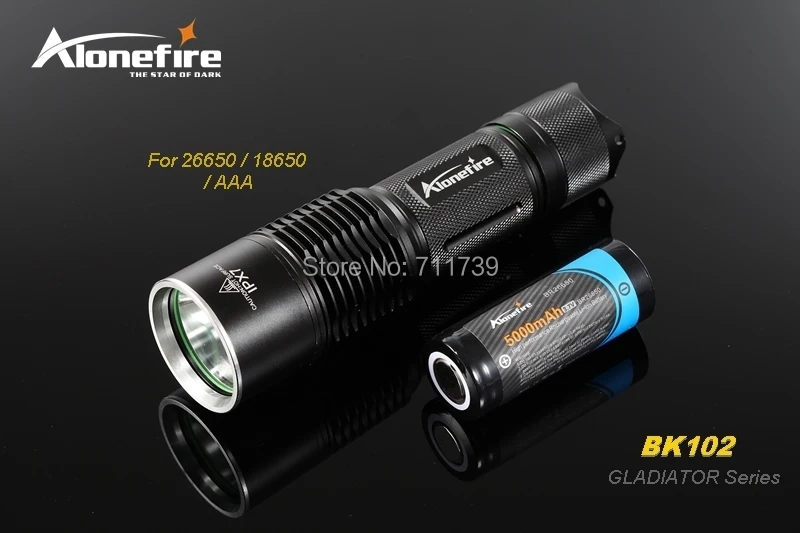 AloneFire GLADIATOR серии BK102 CREE XM-L2 светодио дный 5 Режим Long range светодио дный фонарик для 1x18650/1x26650/3 АА батареи