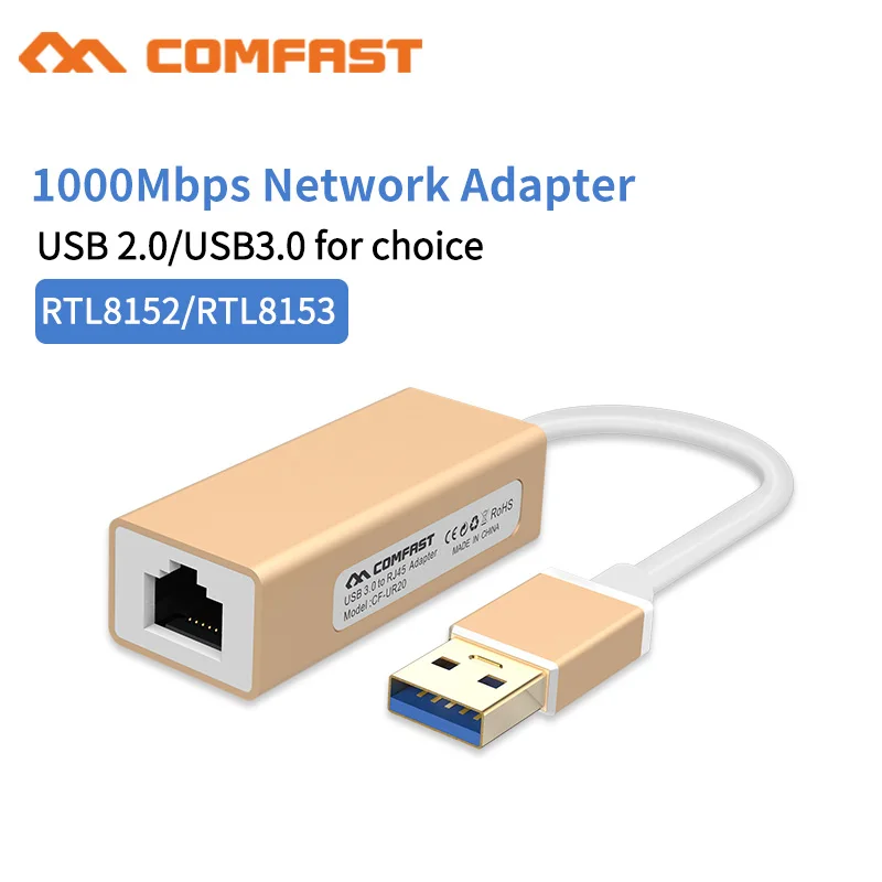 

Comfast USB Ethernet Adapter USB 3.0 2.0 Gigabit Network Card to RJ45 Lan Network for Windows 10 Xiaomi Mi Box 3 Ethernet USB