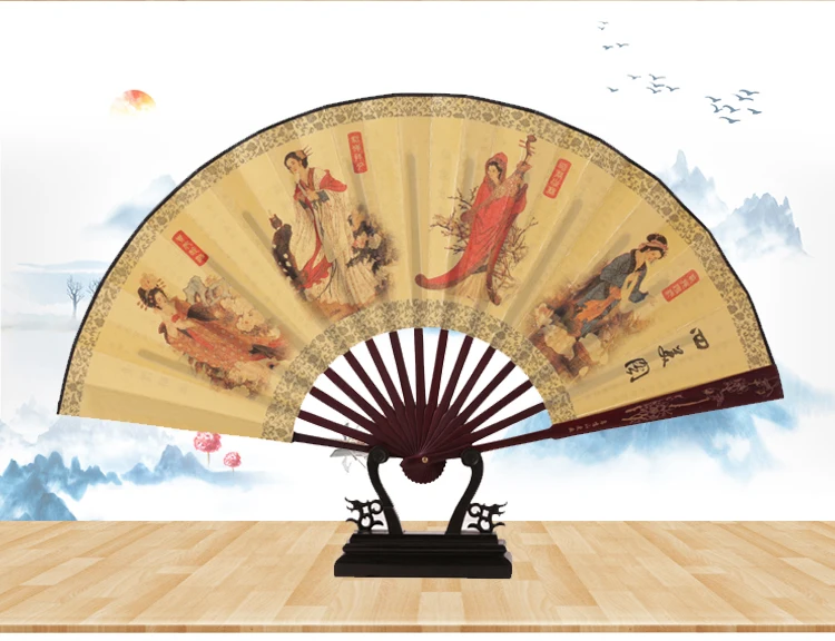Складной вентилятор классический китайский стиль Ретро стиль аристократический роскошный мужской веер 10 дюймов Ткань Складной вентилятор летний подарок