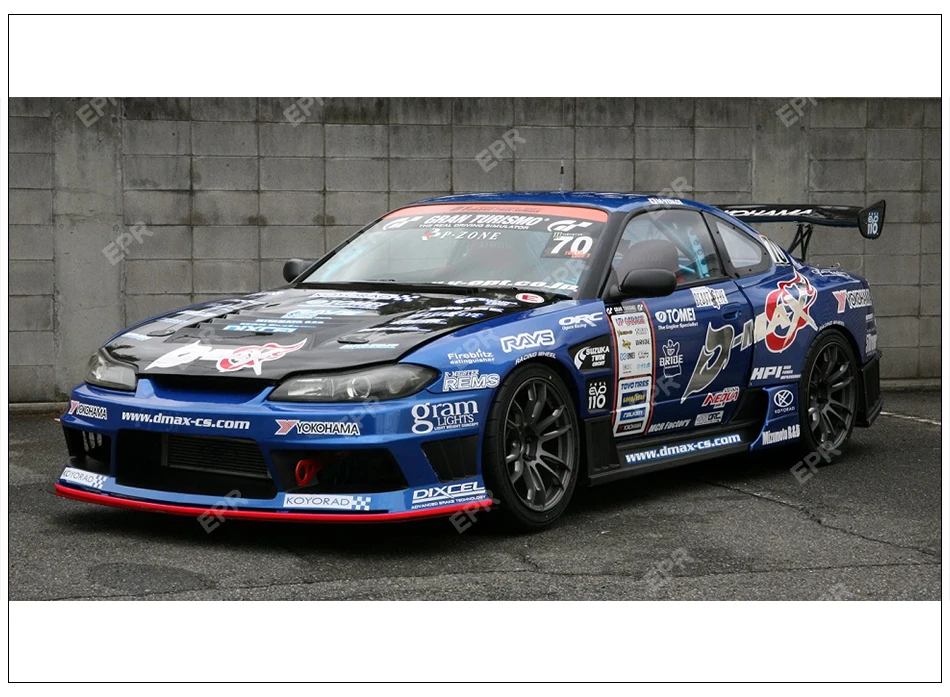 Для Nissan S15 Silvia стекловолокно FRP/Карбон GND Ganador Aerolirror синие линзы Электрический L& R обвес обшивка гоночная часть для Silvia