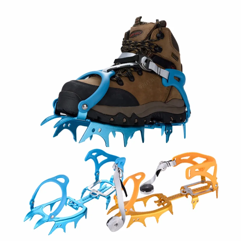 Anti slip 14 Teeth Ice Snow Climbing Cleats Crampons Gripper For Boot