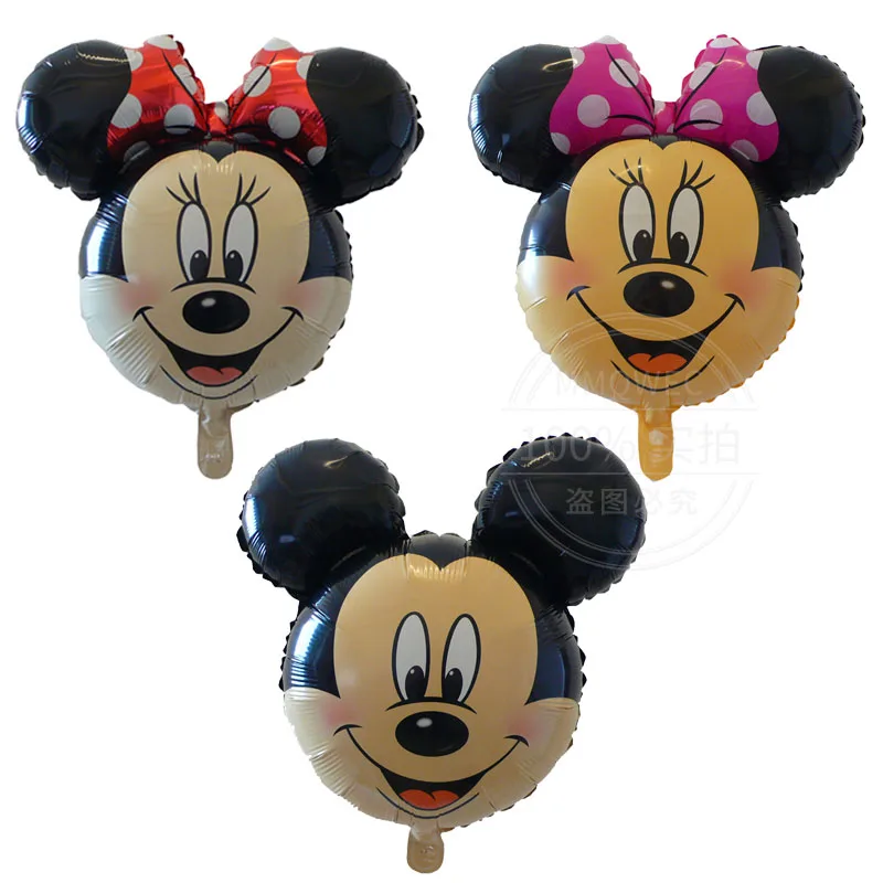 

1PCS Mickey Minnie Mouse Foil Balloons Big Size Inflatable Mickey Head Balloon Theme Party Birthday Party Decoration Kids Toys