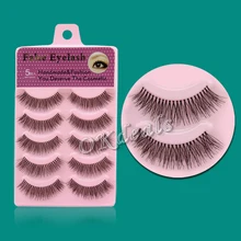 5 пар Накладные ресницы ручной работы популярные Грязные натуральные черные длинные накладные ресницы Инструменты для наращивания макияжа