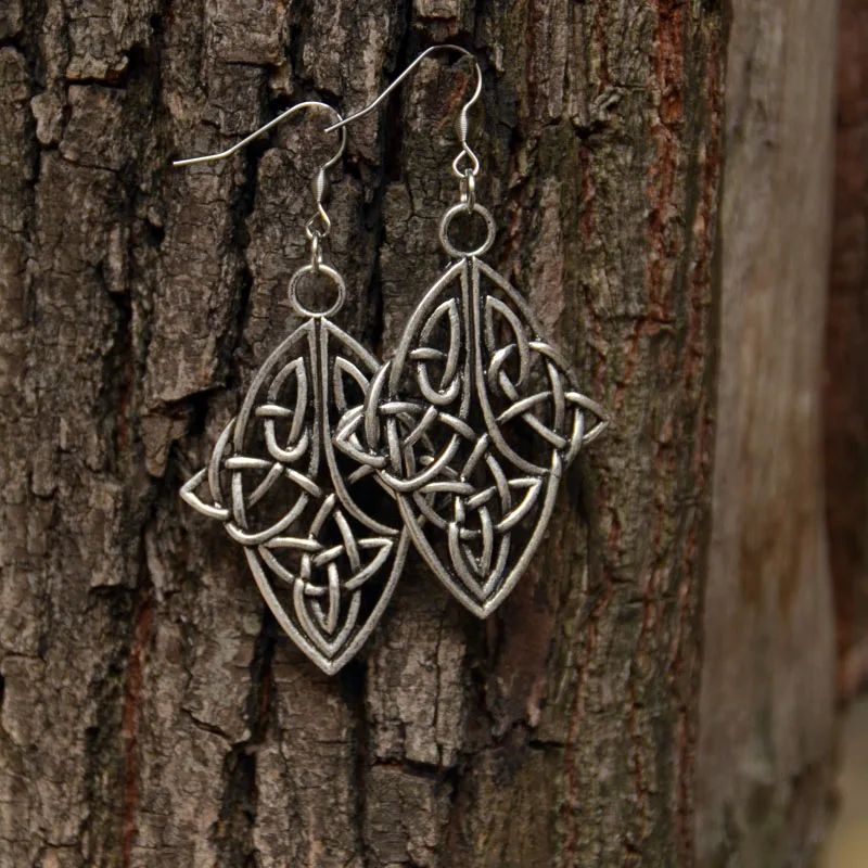 

1pair Dropshipping Celtics Knot Vintage Large Pendant Earrings Long Earrings For Women Jewelry