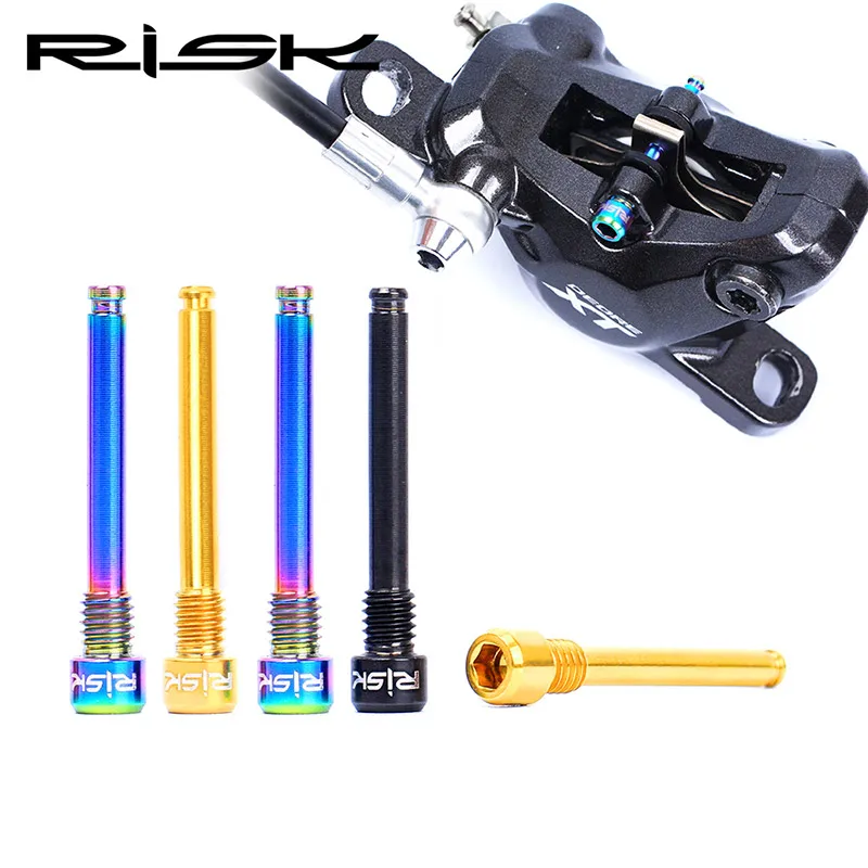 

2 Pcs Risk Titanium Alloy Hydraulic Disc Brake Retainer Pins M4*26mm Retainer Pins Without Or With Circlip MTB Road Bike Parts