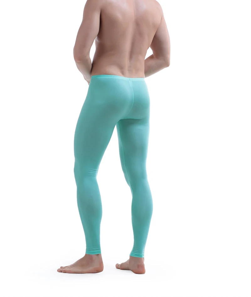 

mens long johns viscose elastic slim fitness pants mens underwear leggins for men bodysuit mens sexy tights Flat front