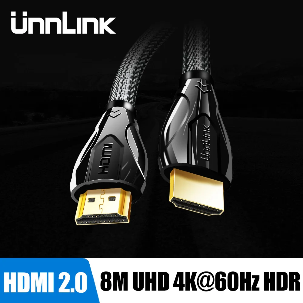 Кабель Unnlink HDMI 2,0 3 м 5 м 10 м 15 м 4 к@ 60 Гц HDR HDCP 2,2 для проектора переключатель разветвитель PS4 светодиодный tv MI Box S один компьютер