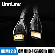 Unnlink HDMI Cable 2.0 Cable 3m 5m 10m 15m 4K@60Hz HDR HDCP 2.2 for Projector Switch Splitter PS4 LED TV mi box s one computer