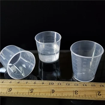

10pcs 15ml 30ml Transparent Plastic Medicine Measuring Cup Kitchen Container
