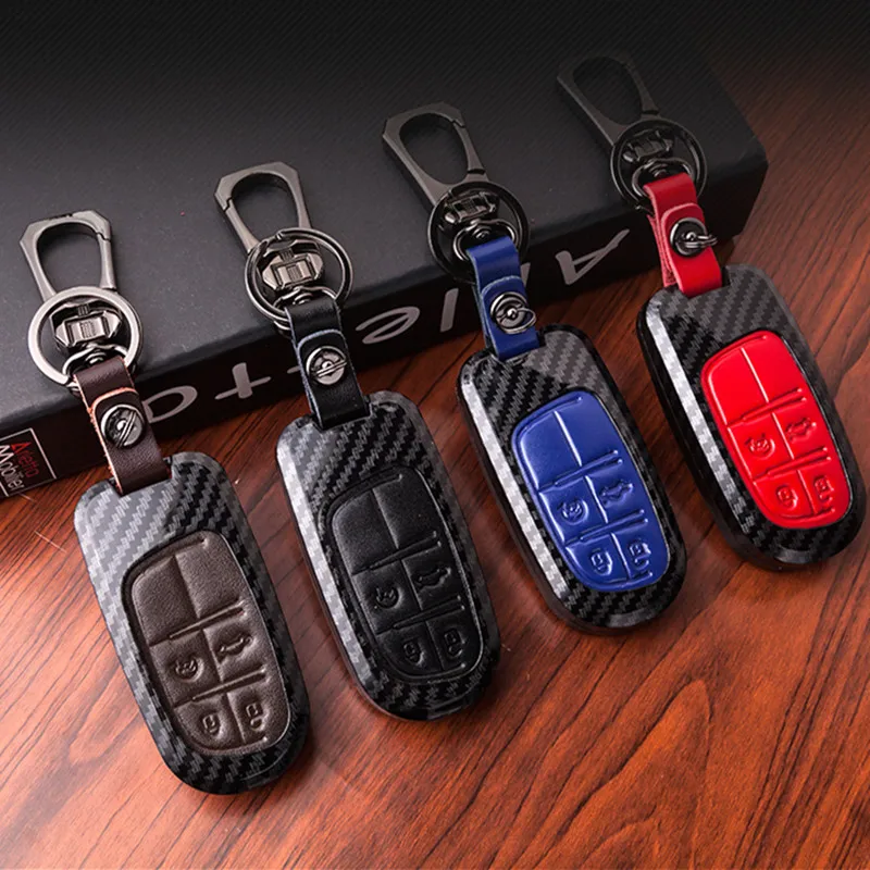 Carbon Fiber Car Remote Key Case Cover 