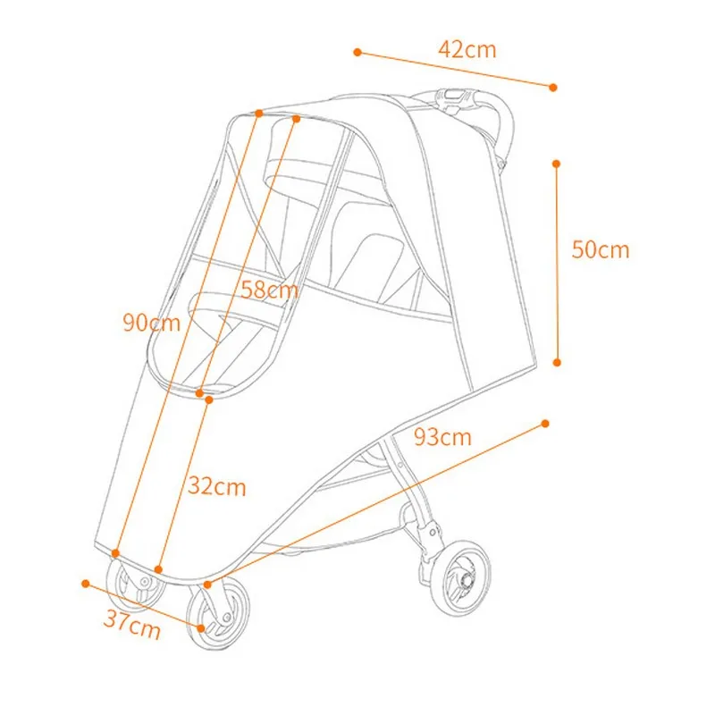 Детский водонепроницаемый дождевик коляски тележка Универсальный Водонепроницаемый Чехол зимний ветрозащитный Противопыльный аксессуары-щиты для коляски