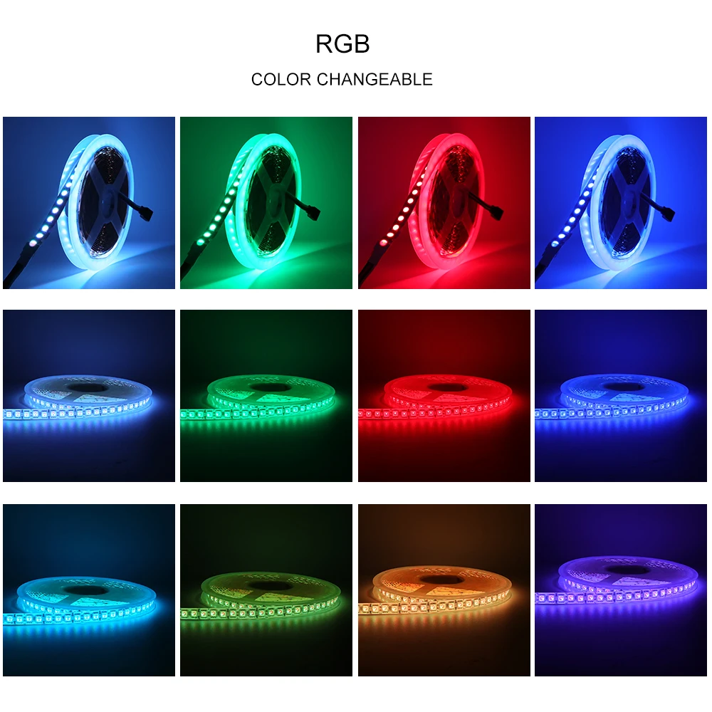 5 м 600 светодиодный 12 В постоянного тока СВЕТОДИОДНАЯ лента SMD 5050 RGB RGBW RGBWW гибкий светодиодный светильник лента 60 светодиодный s/M, 120 светодиодный s/m белый, теплый белый